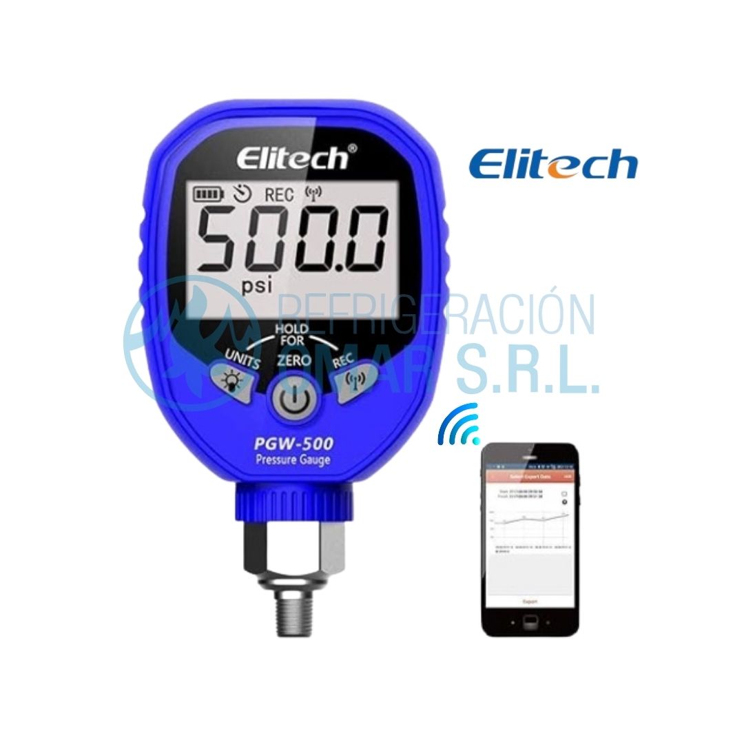 ELITECH PGW-500 manómetro dig. presión baja 0-500Psi c/app
