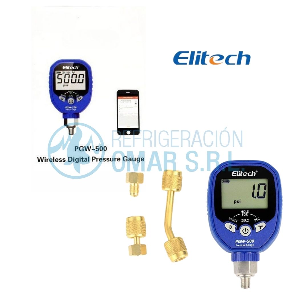 ELITECH PGW-500 manómetro dig. presión baja 0-500Psi c/app - Image 3