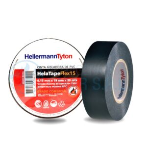HELLERMAN TYTON cinta aisladora PVC 0.15x19mm x20m negra