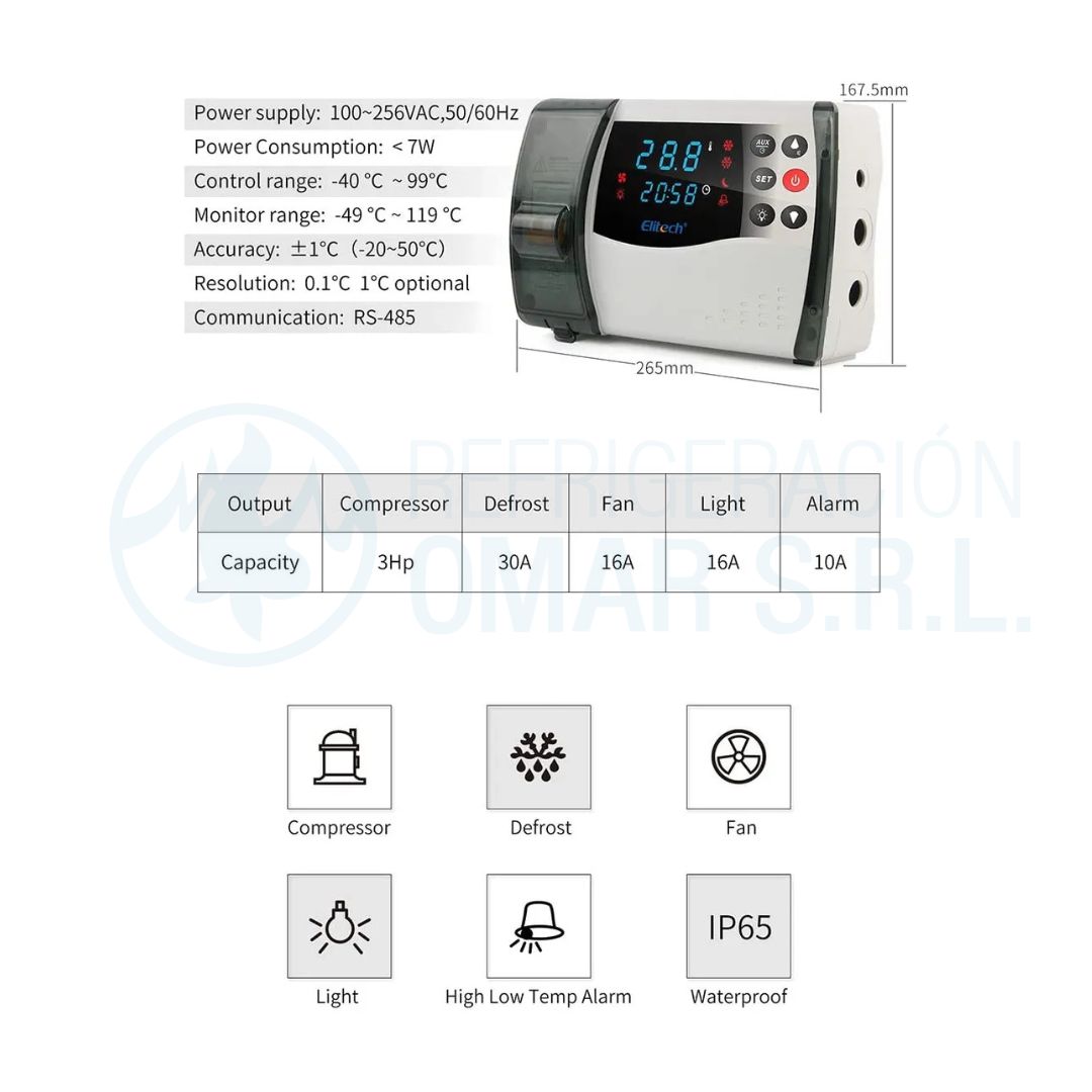 ELITECH ECB-1000CLOUD panel de control c/combistato 2 sondas wifi - Image 5